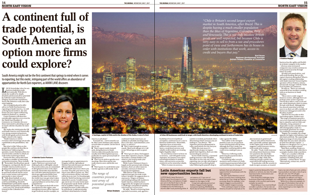 The latest edition of the Institute of Directors magazine (IoD) focused on Chile.