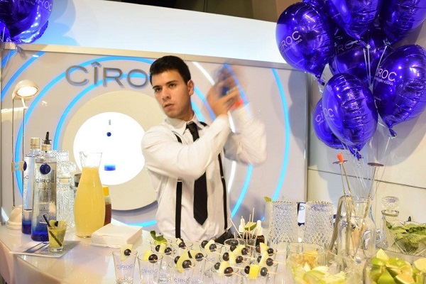 "Ultra-premium" vodka Ciroc, at fashion show in Uruguay