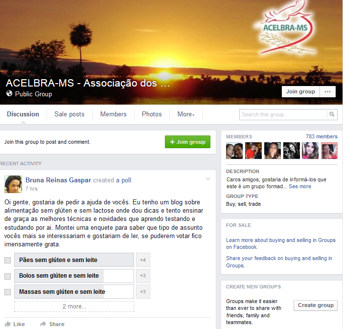A celiac support group in Brazil on Facebook. Great source of information and contacts.