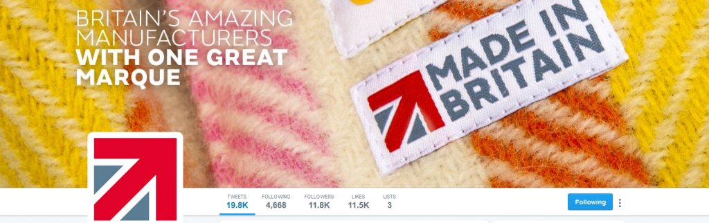 Follow Made in Britain on Twitter for some great online networking! 